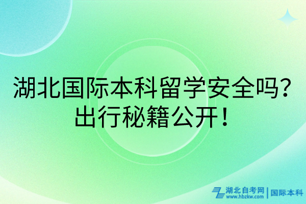 湖北國際本科留學安全嗎？出行秘籍公開！