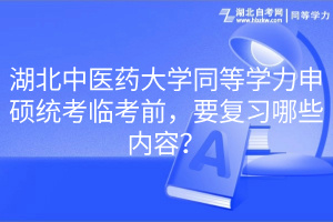 湖北中醫(yī)藥大學(xué)同等學(xué)力申碩統(tǒng)考臨考前，要復(fù)習(xí)哪些內(nèi)容？