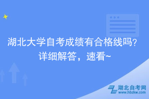 湖北大學(xué)自考成績有合格線嗎？詳細(xì)解答，速看~