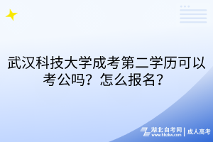 武漢科技大學(xué)成考第二學(xué)歷可以考公嗎？怎么報名？