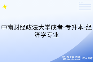 中南財經(jīng)政法大學成考-專升本-經(jīng)濟學專業(yè)