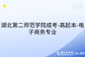 湖北第二師范學院成考-高起本-電子商務專業(yè)