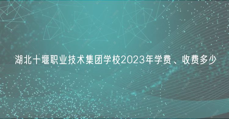 湖北十堰職業(yè)技術(shù)集團學(xué)校2023年學(xué)費、收費多少