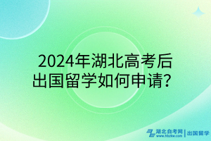 2024年湖北高考后出國(guó)留學(xué)如何申請(qǐng)？