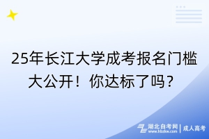 25年長江大學成考報名門檻大公開！你達標了嗎？