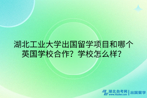 湖北工業(yè)大學出國留學項目和哪個英國學校合作？學校怎么樣？