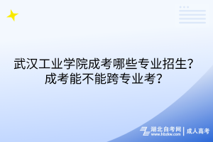 武漢工業(yè)學(xué)院成考哪些專業(yè)招生？成考能不能跨專業(yè)考？