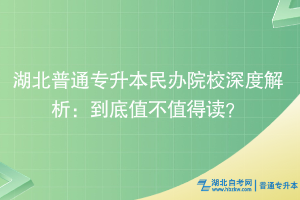 湖北普通專升本民辦院校深度解析：到底值不值得讀？