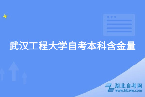 武漢工程大學(xué)自考本科含金量