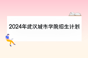 2024年武漢城市學(xué)院招生計(jì)劃