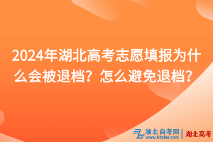 2024年湖北高考志愿填報為什么會被退檔？怎么避免退檔？