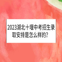 2023湖北十堰中考招生錄取安排是怎么樣的？