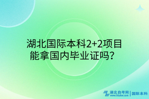 湖北國(guó)際本科2+2項(xiàng)目能拿國(guó)內(nèi)畢業(yè)證嗎？