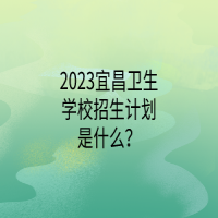 2023宜昌衛(wèi)生學(xué)校招生計劃是什么？