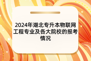 2024年湖北專升本物聯(lián)網(wǎng)工程專業(yè)及各大院校的報(bào)考情況