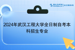 2024年武漢工程大學全日制自考本科招生專業(yè)