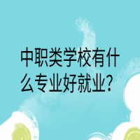 中職類學校有什么專業(yè)好就業(yè)？