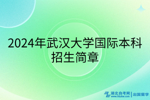 2024年武漢大學(xué)國(guó)際本科招生簡(jiǎn)章