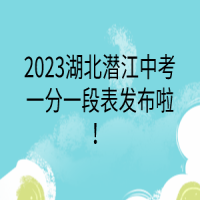 2023湖北潛江中考一分一段表發(fā)布啦！