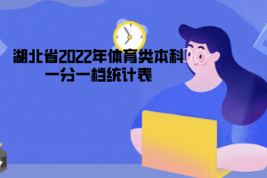 湖北省2022年體育類本科一分一檔統(tǒng)計(jì)表