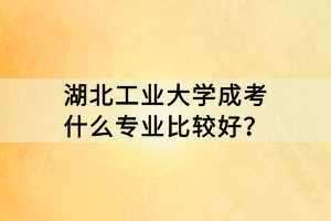 湖北工業(yè)大學(xué)成考什么專業(yè)比較好？