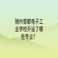 隨州曾都電子工業(yè)學校開設了哪些專業(yè)？