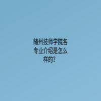 隨州技師學院各專業(yè)介紹是怎么樣的？