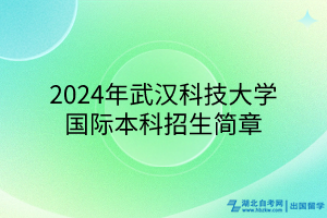 2024年武漢科技大學(xué)國(guó)際本科招生簡(jiǎn)章