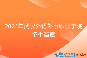 2024年武漢外語外事職業(yè)學(xué)院招生簡(jiǎn)章