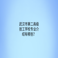 武漢市第二高級技工學校專業(yè)介紹有哪些？