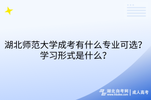 湖北師范大學成考有什么專業(yè)可選？學習形式是什么？