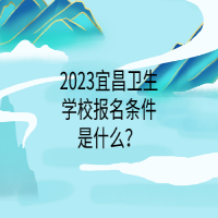 2023宜昌衛(wèi)生學(xué)校報名條件是什么？