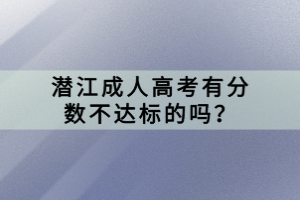 潛江成人高考有分?jǐn)?shù)不達(dá)標(biāo)的嗎？