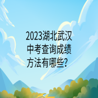 2023湖北武漢中考查詢(xún)成績(jī)方法有哪些？