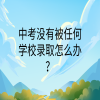 中考沒有被任何學(xué)校錄取怎么辦？