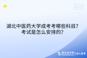 湖北中醫(yī)藥大學(xué)成考考哪些科目？考試是怎么安排的？