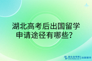 湖北高考后出國留學(xué)申請途徑有哪些？