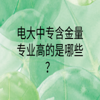 電大中專(zhuān)含金量專(zhuān)業(yè)高的是哪些？