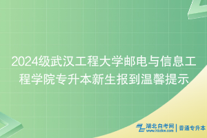 2024級武漢工程大學(xué)郵電與信息工程學(xué)院專升本新生報(bào)到溫馨提示