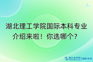 湖北理工學(xué)院國(guó)際本科專業(yè)介紹來(lái)啦！你選哪個(gè)？