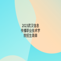 2023武漢信息傳播職業(yè)技術(shù)學(xué)院招生簡章