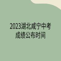 2023湖北咸寧中考成績公布時(shí)間