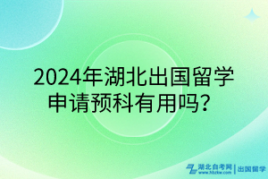 2024年湖北出國留學(xué)申請預(yù)科有用嗎？