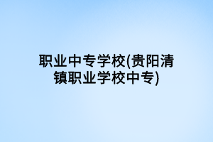 職業(yè)中專學校(貴陽清鎮(zhèn)職業(yè)學校中專)