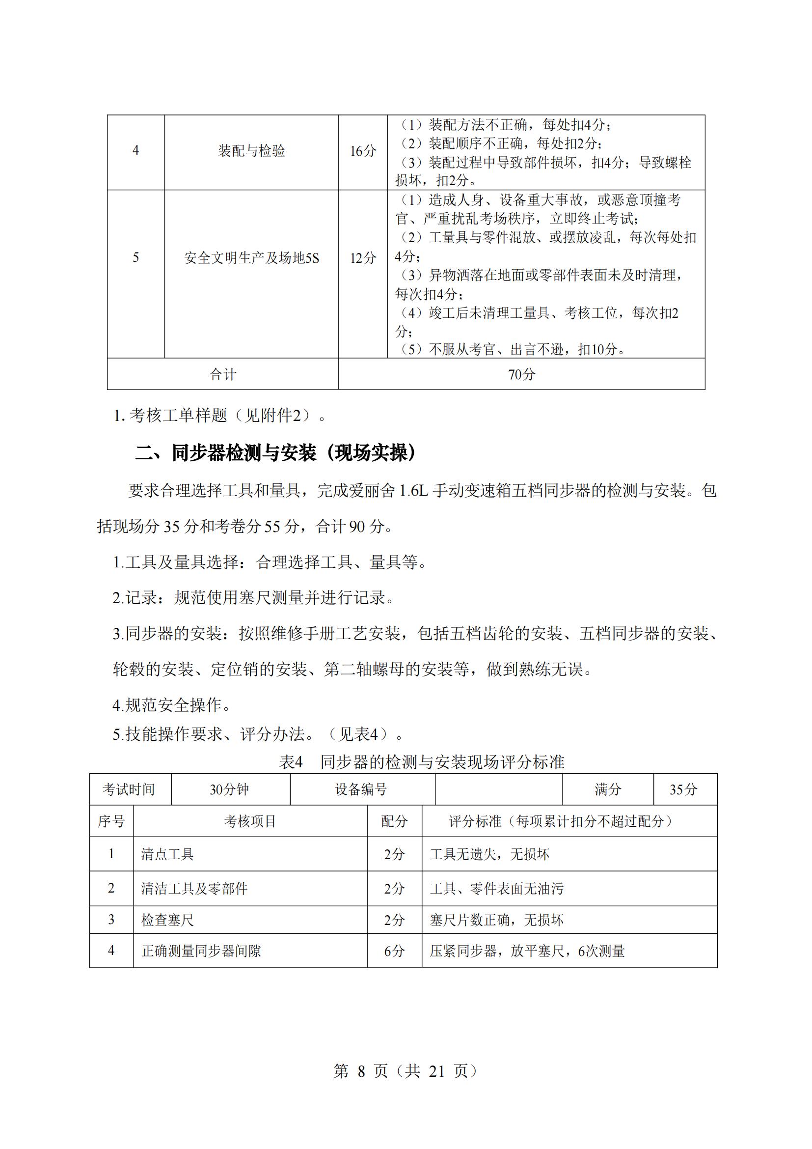 9-2025年湖北省技能高考技能考試大綱（汽車維修類）_07