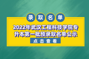 2022年武漢工程大學(xué)郵電與信息工程學(xué)院專升本預(yù)錄取名單公示