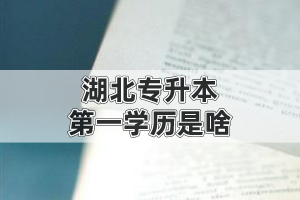 湖北專升本的第一學歷是啥?是本科還是?？?