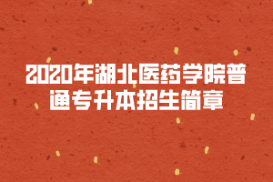 2020年湖北醫(yī)藥學(xué)院普通專升本招生簡(jiǎn)章