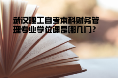 武漢理工自考本科財(cái)務(wù)管理專業(yè)學(xué)位課是哪幾門？