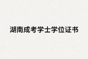 湖南成人高考學(xué)位證書(shū)一般都用在哪些地方？